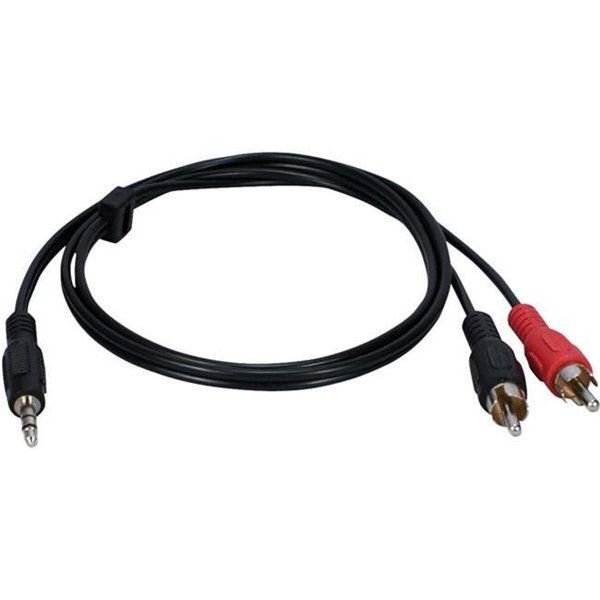 Qvs QVS CC399-03 3 ft. 3.5 mm. Stereo Male to RCA Male Speaker Cable CC399-03